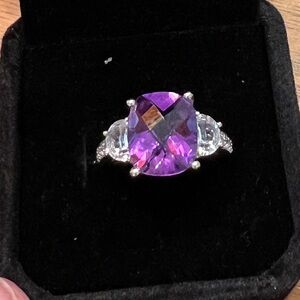 Beautifully Cut Multi Gemstone Sterling Silver Ring